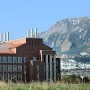 Biotechnology Building exterior with mountainscape