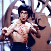 Bruce Lee in character.