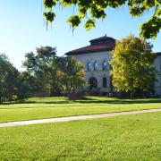 Campus lawn during summer