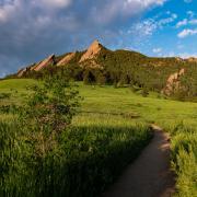 A view of the Flatirons from Chautauqua (Photo by Glenn Asakawa/University of Colorado)