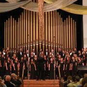 Choir performing on stage