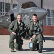 F-35 pilots Tucker "Cinco" Hamilton and Aaron "Amber" Frey