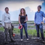 Scott Eustis (left), Shannon Dosemagen and Jeff Warren were part of the Public Lab response to the “Deepwater Horizon” disaster, using low-cost cameras, kites and balloons to document the BP oil spill.