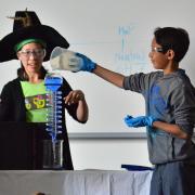 Angevine Middle School students in science workshop at CU Boulder