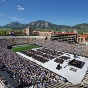 aerial view of 2018 commencement ceremony