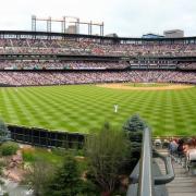 Panorama of Coors Field during game