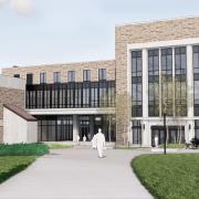 Rendering of business-engineering building expansion