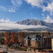 Clouds hover over Boulder