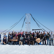 The CU Sounding Rocket Lab team at a launch in November 2019