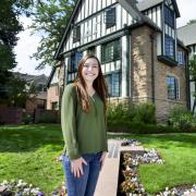 CU Boulder senior Cat Archer outside of her sorority house