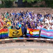 CU community forms a human rainbow