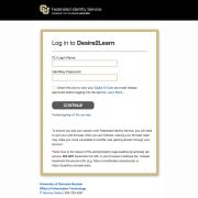 New Desire2Learn login authentication page