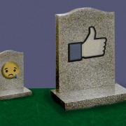 Headstones in social media graveyard