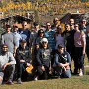 Students in the Executive MBA program pose for a group shot during their retreat to Vail