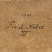 Field notes journal from 1892
