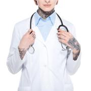 image of tattooed medical professional