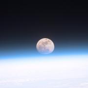 The moon in space