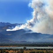 A view of the Fourmile Canyon Fire burning west of Boulder in 2010.