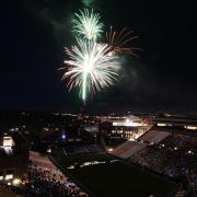 Fireworks display at Folsom Field