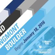 Get connected! FLEX express service between: Fort Collins, Loveland, Longmont, Boulder. Begins January 18, 2016. ridetransfort.com/FLEX
