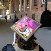 Creatively decorated graduate cap