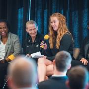 Panelists speak at a past Inclusive Sports Summit on campus