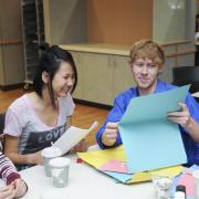 Students get crafty at International Coffee Hour
