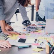 people working in an office