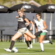 Colorado's Taylor Kornieck about to kick the ball against Oregon