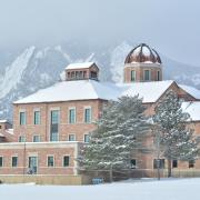 The Koelbel Building in the winter.