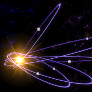 A graphic showing the orbits of dark, icy bodies that tilt out of the plane of the solar system