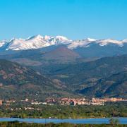 The Rocky Mountains, with CU Boulder in the foreground