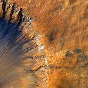 An aerial image of the Martian surface (Image via NASA)