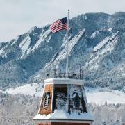 Old Main on the CU Boulder Campus in winter