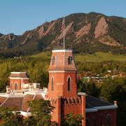 Old Main building during spring