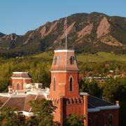 Old Main building during spring