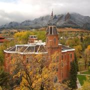 Old Main building during winter