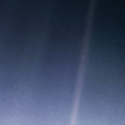 Pale blue dot in the sky