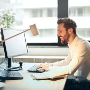 Person working at a computer