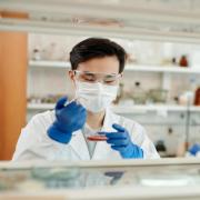 person working in a lab