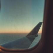 View out of an airplane window