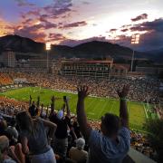 Fans cheer on the Buffs