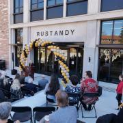 Leeds School of Business Dean Sharon Matusik speaks during the new Rustandy building grand opening event at the University of Colorado Boulder. (Photo by Casey A. Cass/University of Colorado)