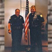  Detective Tim DeLaria and Sergeant Matt DeLaria at his police academy graduation in 1999