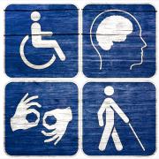 Signs regarding accessibility issues