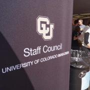 A CU Boulder Staff Council banner