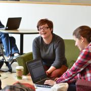 Students studying in group