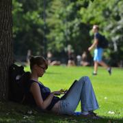 Student studying