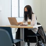 Student on laptop