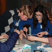 Kids at the Teen Science Cafe